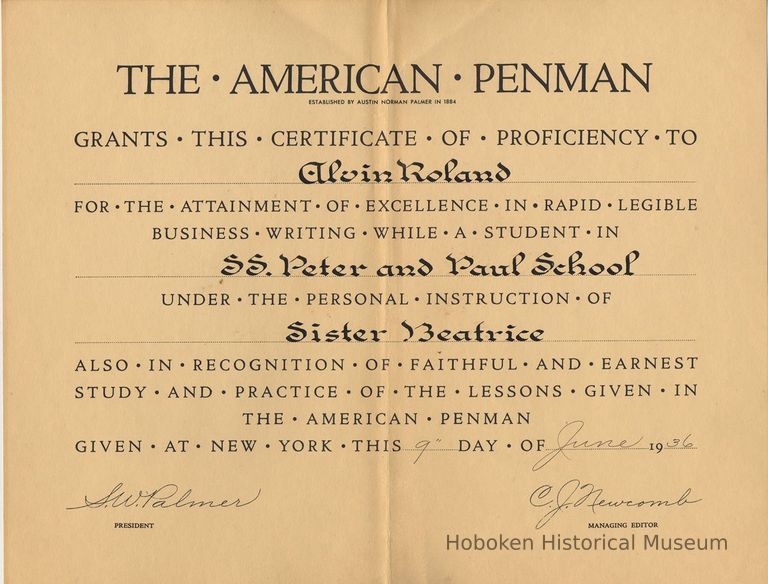 certificate