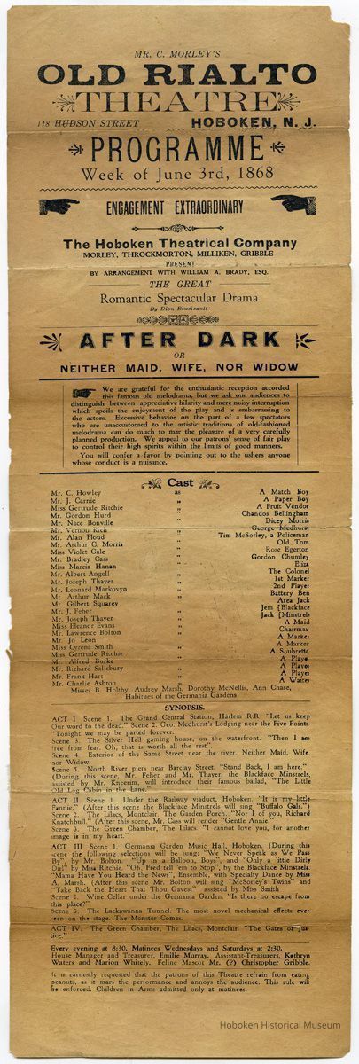 full front with cast and synopsis of scenes