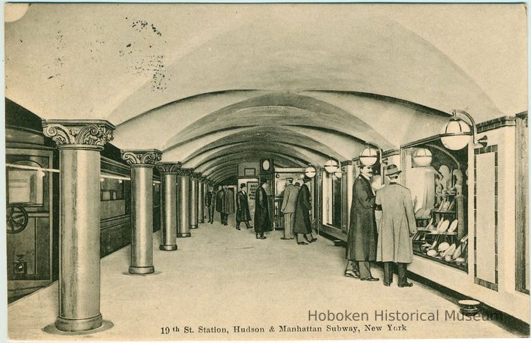 Digital image of Hudson & Manhattan R.R. postcard titled: 19th St. Station, Hudson & Manhattan Subway, New York. No date, ca. 1910. picture number 1