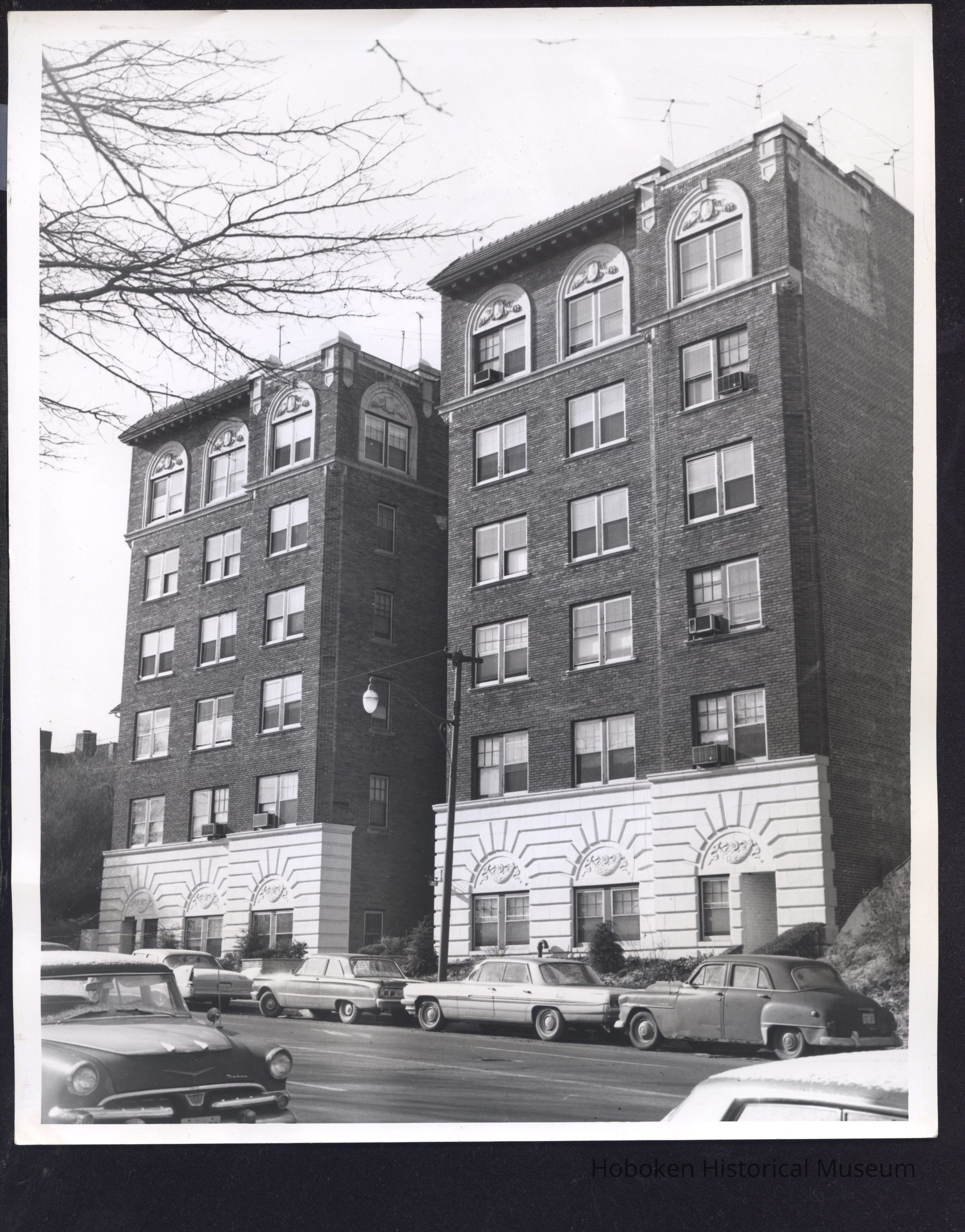B&W photo of apartment building at 521-527 Elizabeth Avenue, Newark. picture number 1