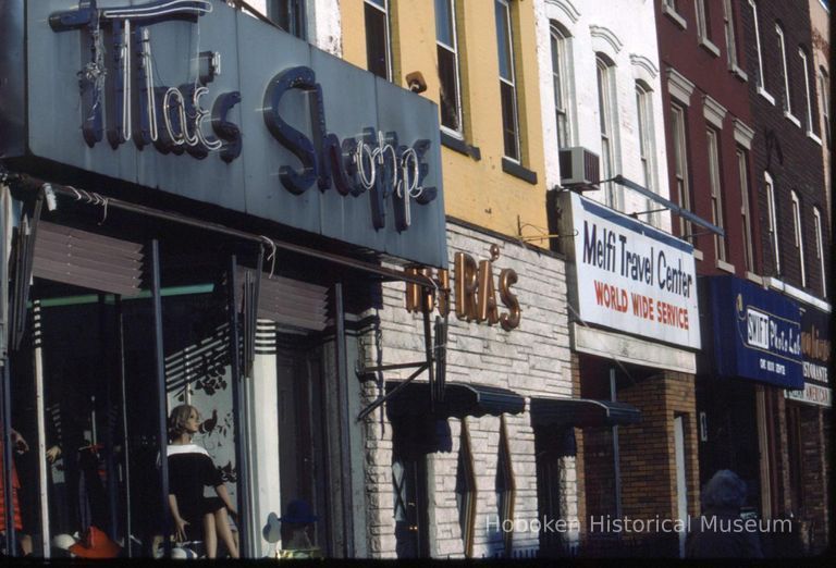 Color slide Color slide of the former storefronts nos. 608-612 on the west side of Washington St., Hoboken, October, 1984. picture number 1