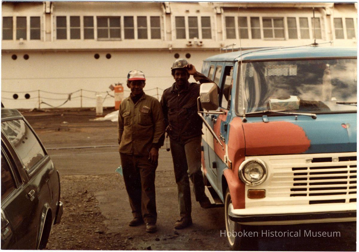 Digital scan of color photo of Bethlehem Steel Hoboken Shipyard, Hoboken, no date, circa 1970-1980. picture number 1
