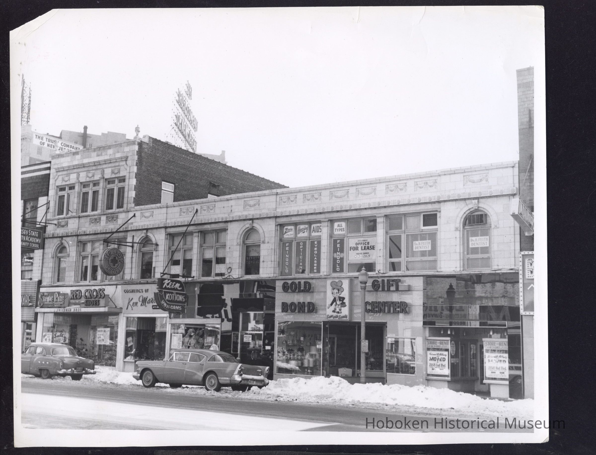 B&W photo of commercial building at 2828 John F. Kennedy Boulevard, Jersey City. picture number 1