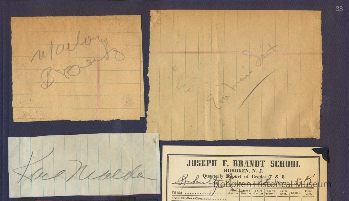 detail of signatures