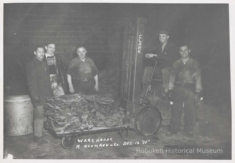 B+W photo of R. Neumann & Co. warehouse department, Hoboken, December 12, 1950. picture number 1