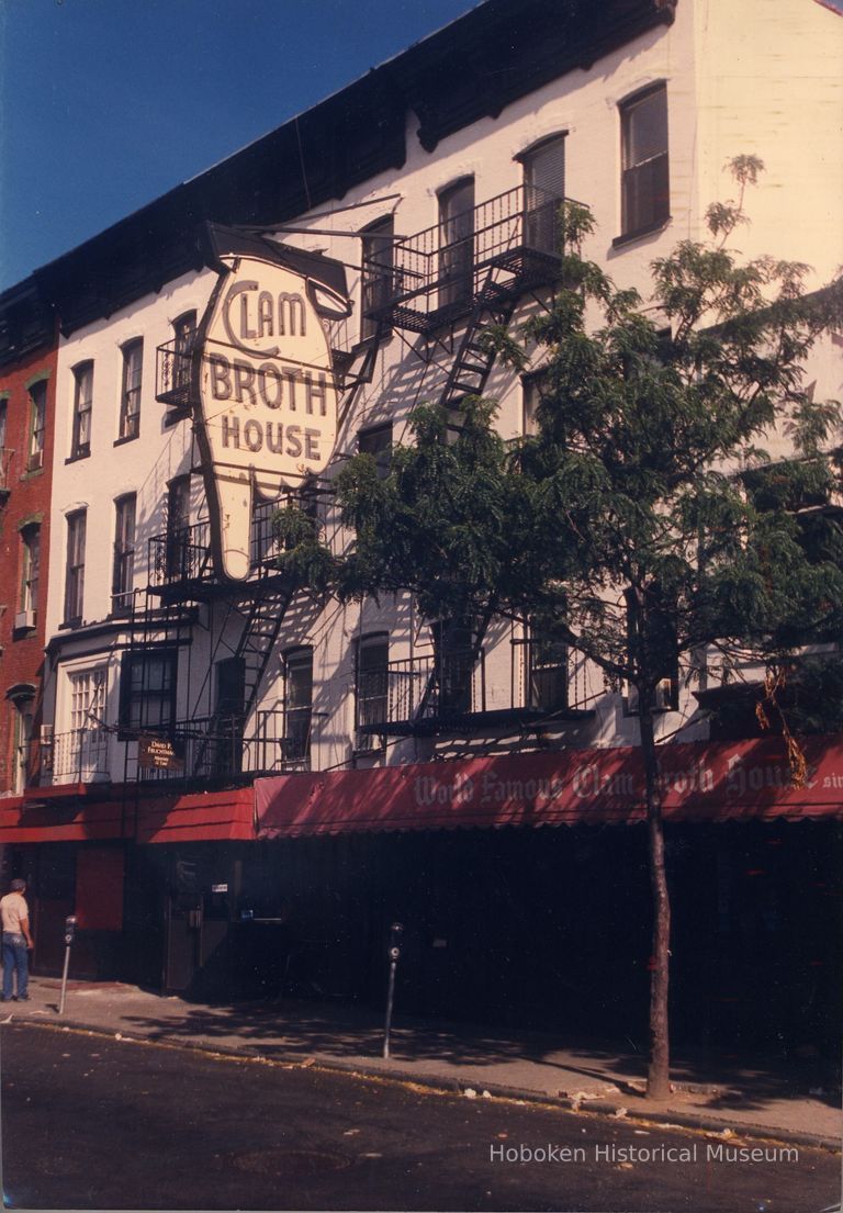 Color print of exterior of Clam Broth House, Newark St., Hoboken, 1986. picture number 1