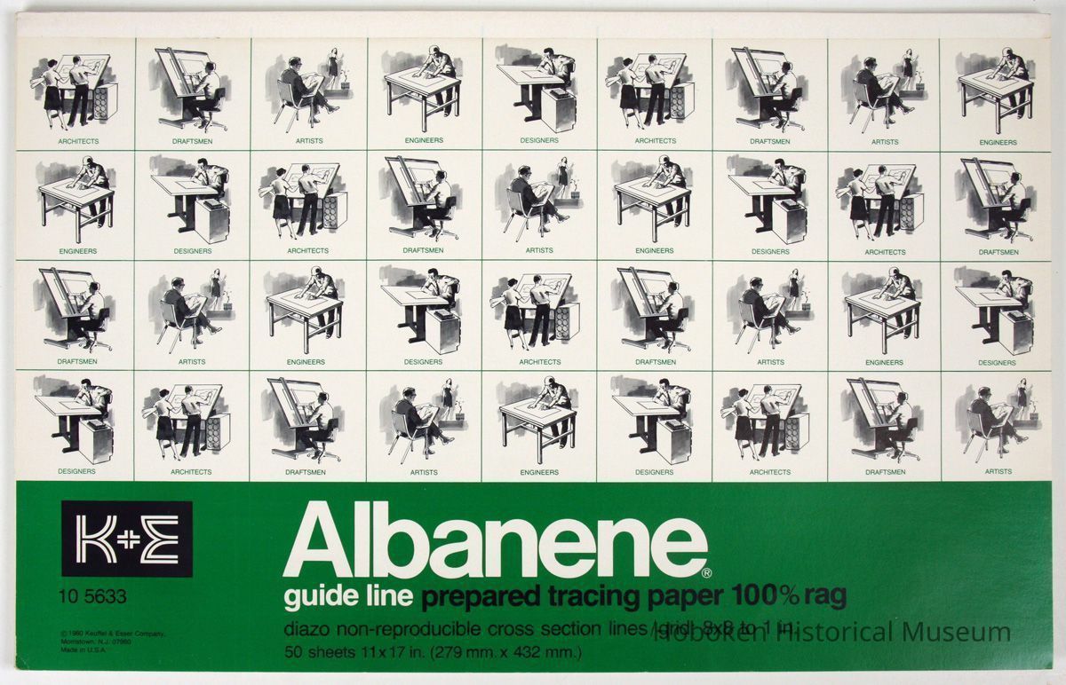 Paper: K&E Albanene Guide Line Prepared Tracing Paper, 10 5633. Pad: 50 shts 11