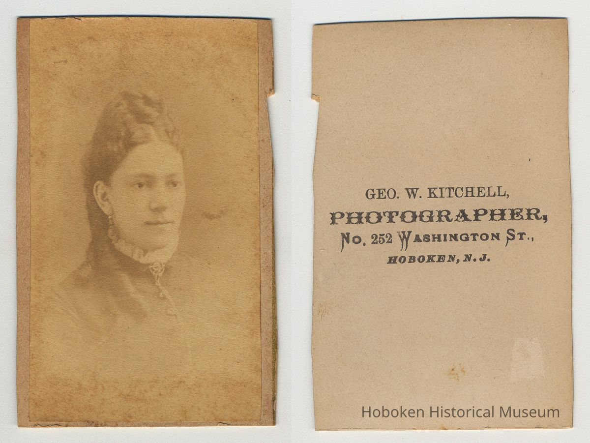 Shown front & back: woman; George W. Kitchell, Photographer
