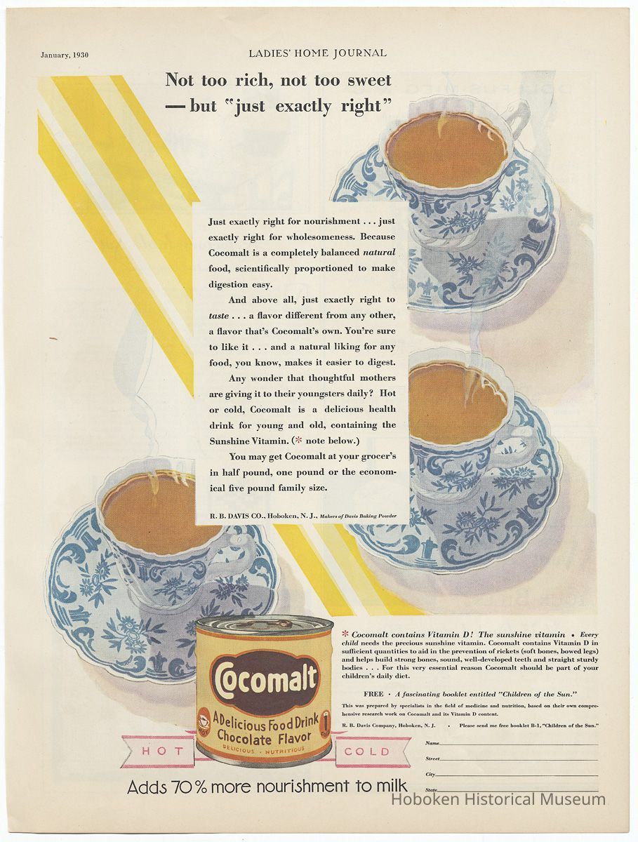 Cocomalt, Ladies' Home Journal, Jan. 1930
