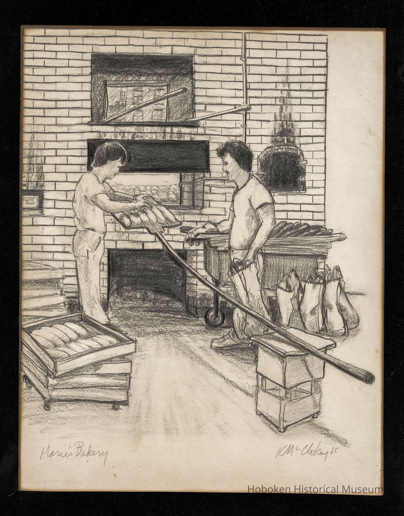 Illustration of Marie's Bakery, by Kevin McCloskey, circa 1986 picture number 1