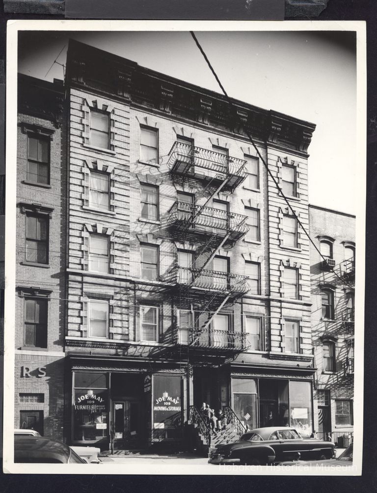 B+W photo of 109-11 Willow Ave., Hoboken, NJ. Not dated picture number 1