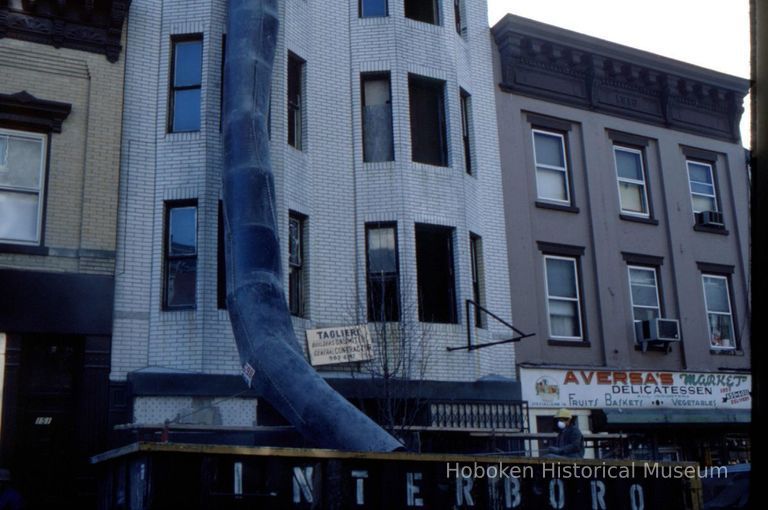 Color slide of building under renovation on or near Newark and Garden Sts., Hoboken, ca. 1984. picture number 1