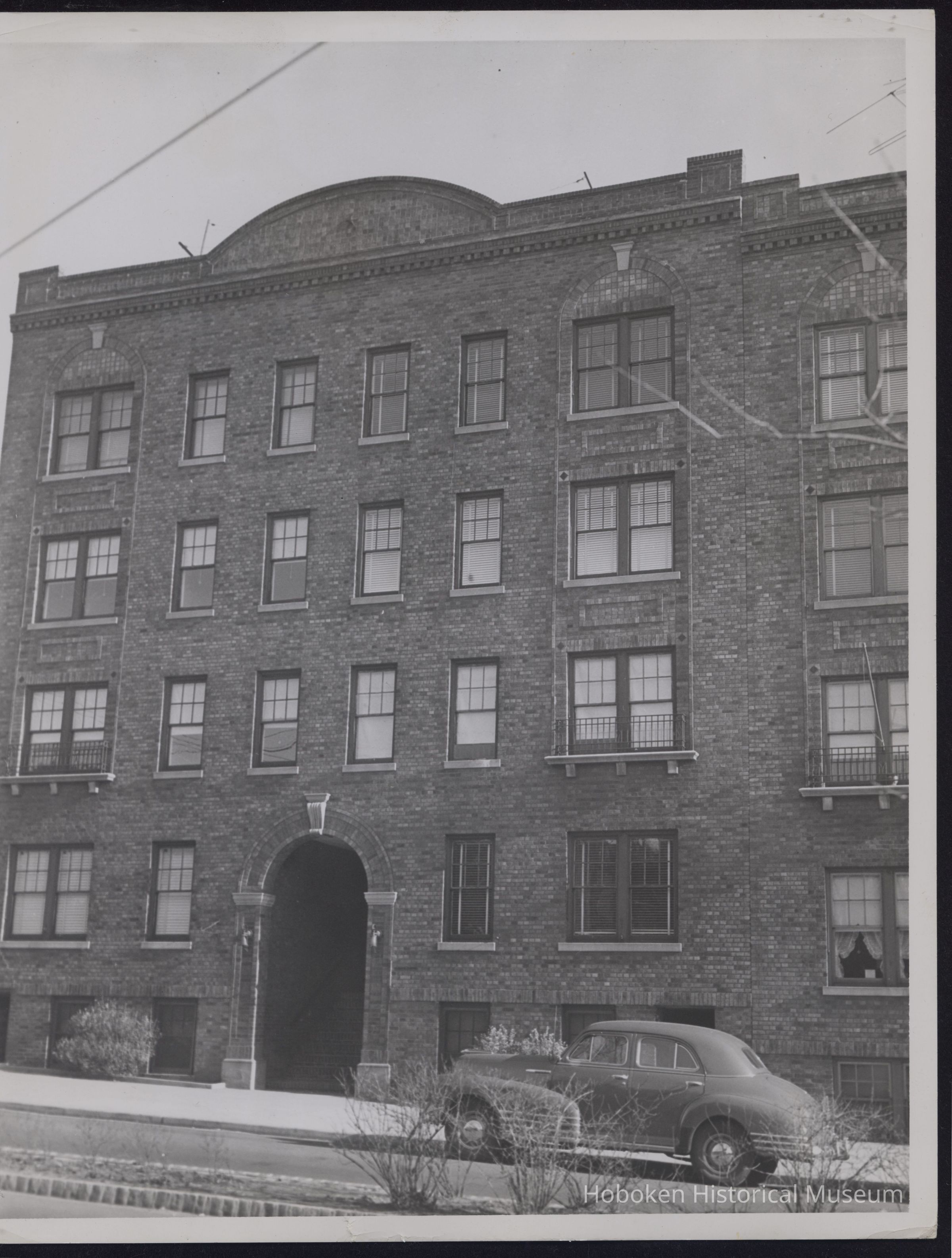 B&W photo of apartment building at 1204 Central Avenue, Union City. picture number 1