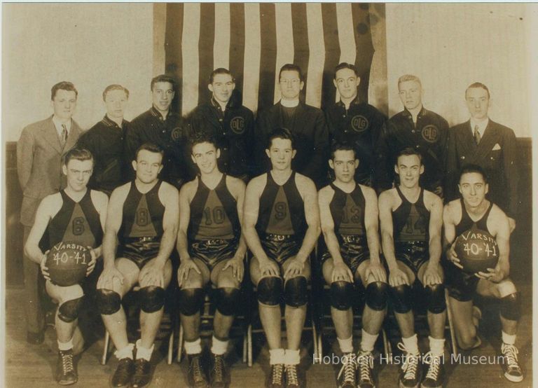 Our Lady of Grace basketball team, Hoboken, 1940-1941.