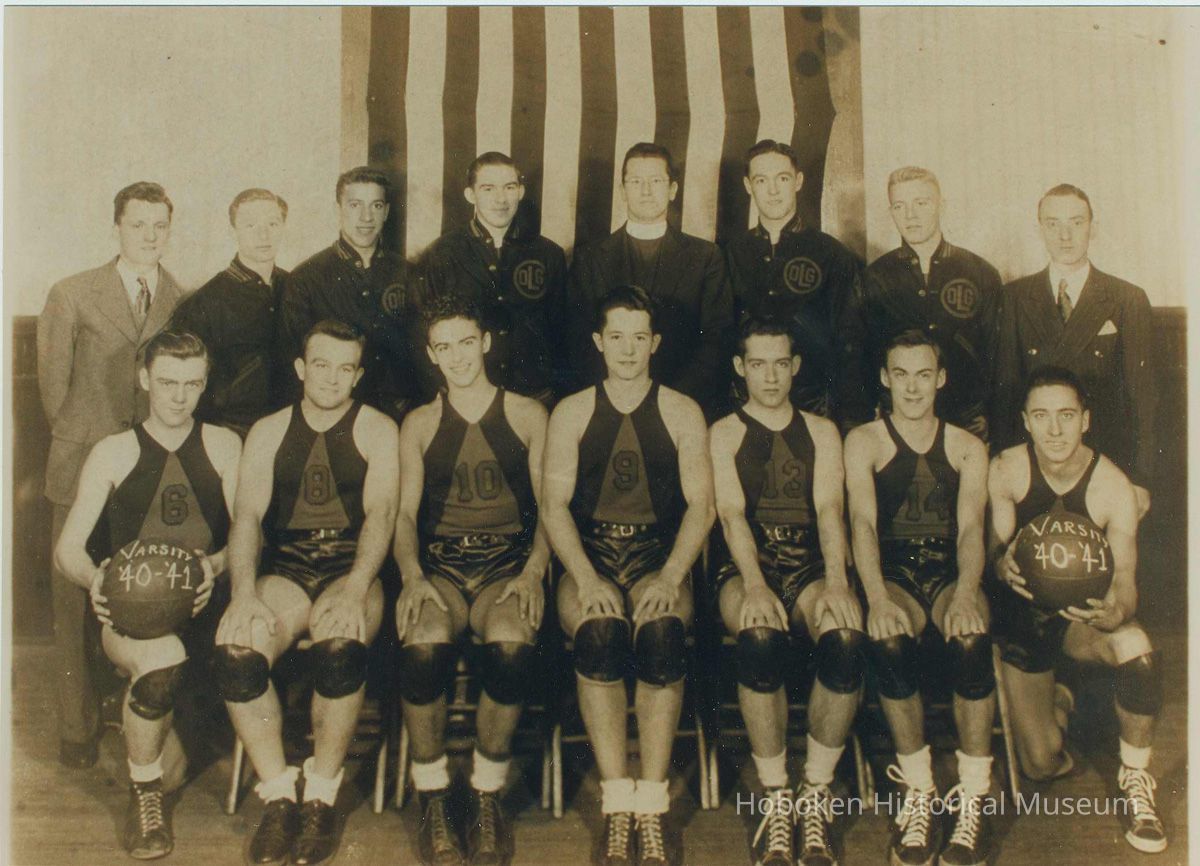 Our Lady of Grace basketball team, Hoboken, 1940-1941.
