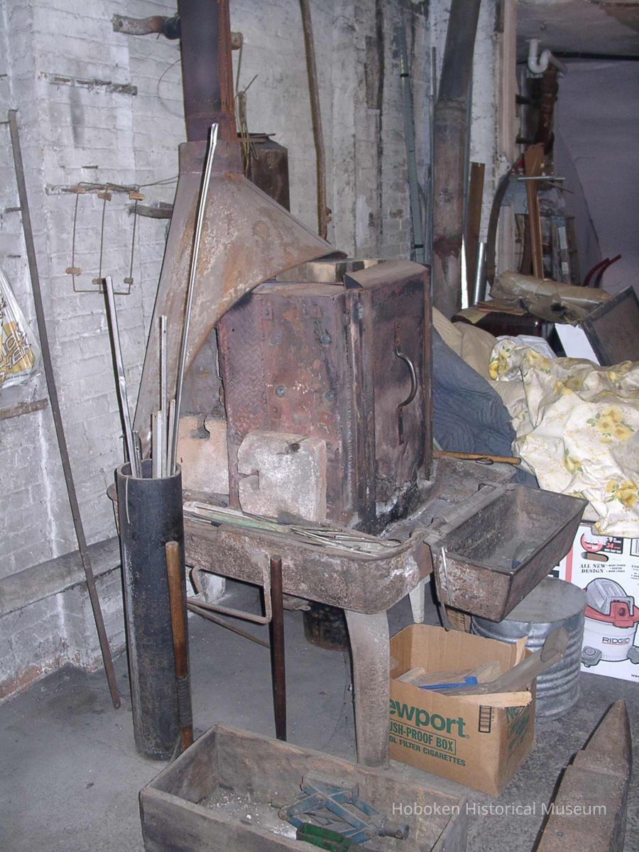 Digital image of the garage that was used by the Kostelecky family business for carriage and automobile work, 218 Bloomfield St., Hoboken, June, 2004. picture number 1