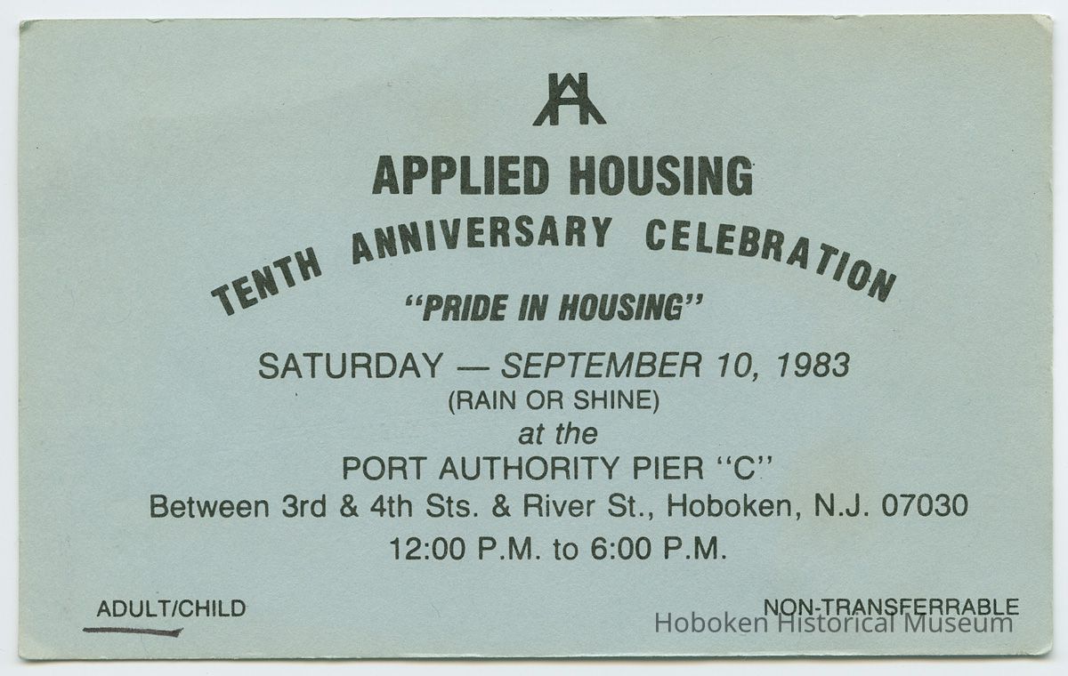 Applied Housing Tenth Anniversary 1983