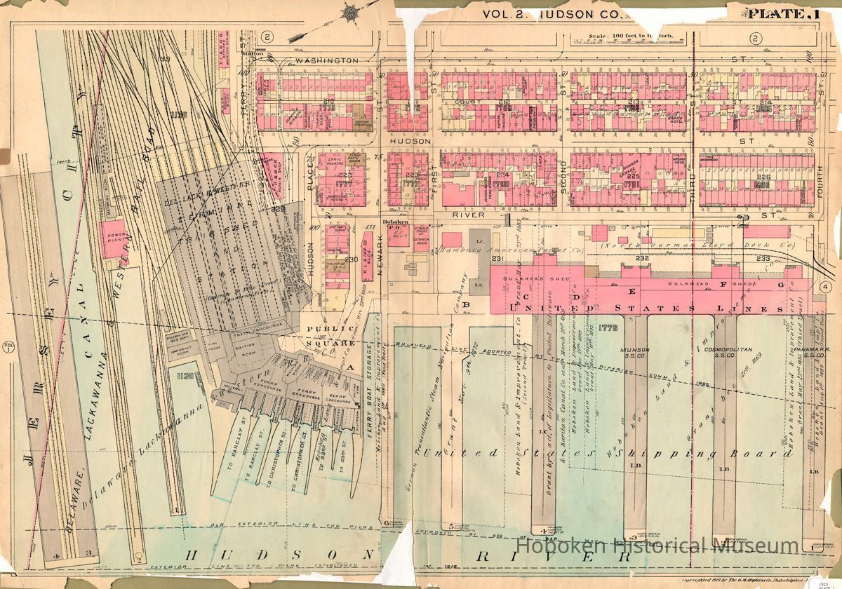 Hopkins Atlas 1923 plate one full map