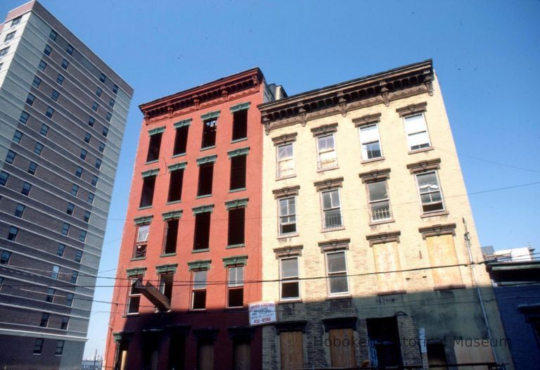 Color slide of building under renovation on or near Newark and Garden Sts., Hoboken, ca. July 1984. picture number 1