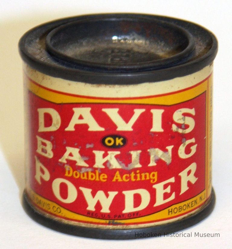 front Davis Baking Powder one ounce sample can