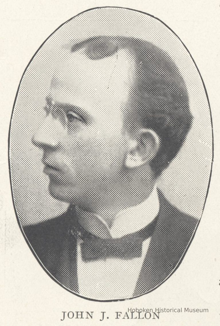 Printed B+W photograph of John J. Fallon, lawyer, corporation attorney for City of Hoboken, Hoboken, ca. 1908. picture number 1