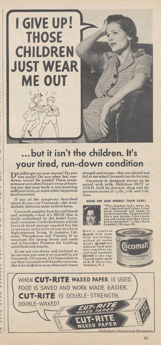 Cocomalt + Cut-Rite Waxed Paper, True Story, Aug. 1936