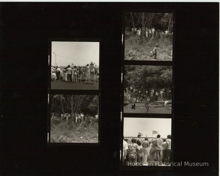 B+W negative contact sheet of images of Hoboken taken by John Conn. no date, [1976]. picture number 1