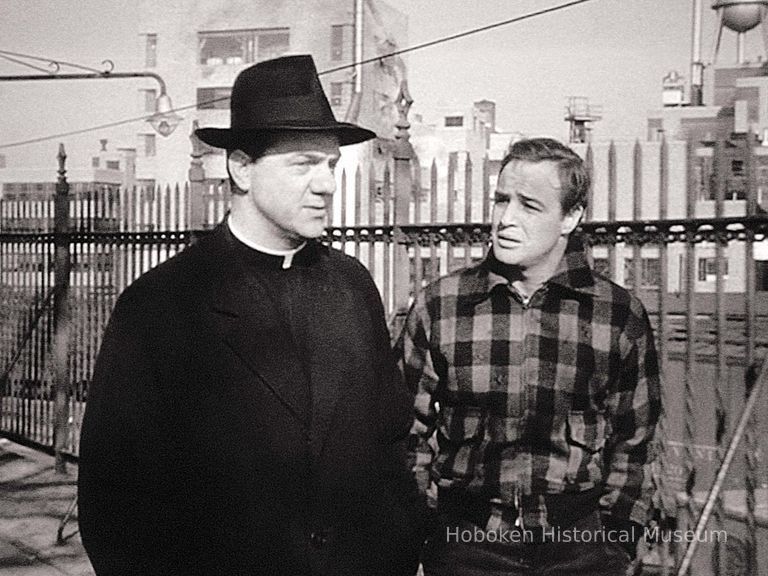 Karl Malden & Marlon Brando in Elysian Park; Maxwell House Coffee behind