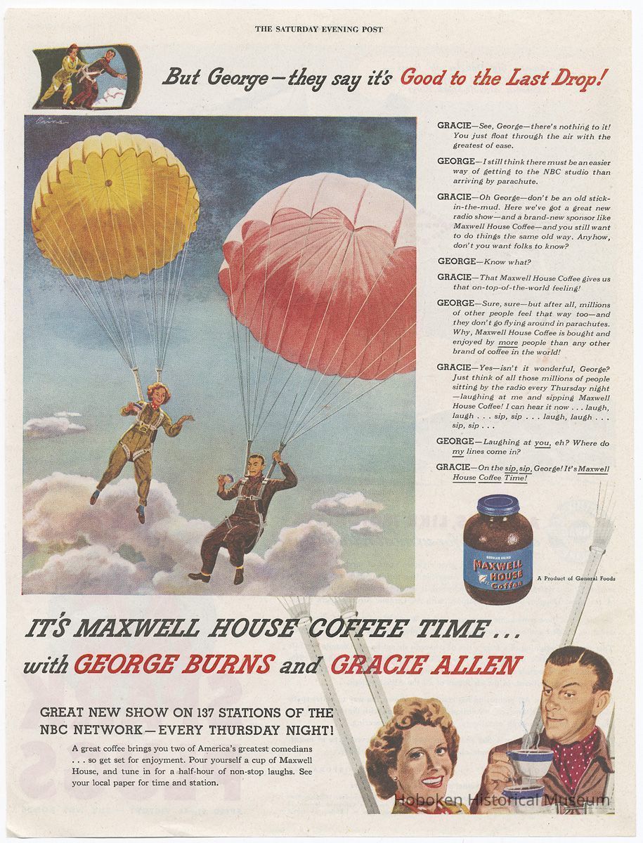 Ad 1: Saturday Evening Post, Sept. 22, 1945, Maxwell House Coffee Time
