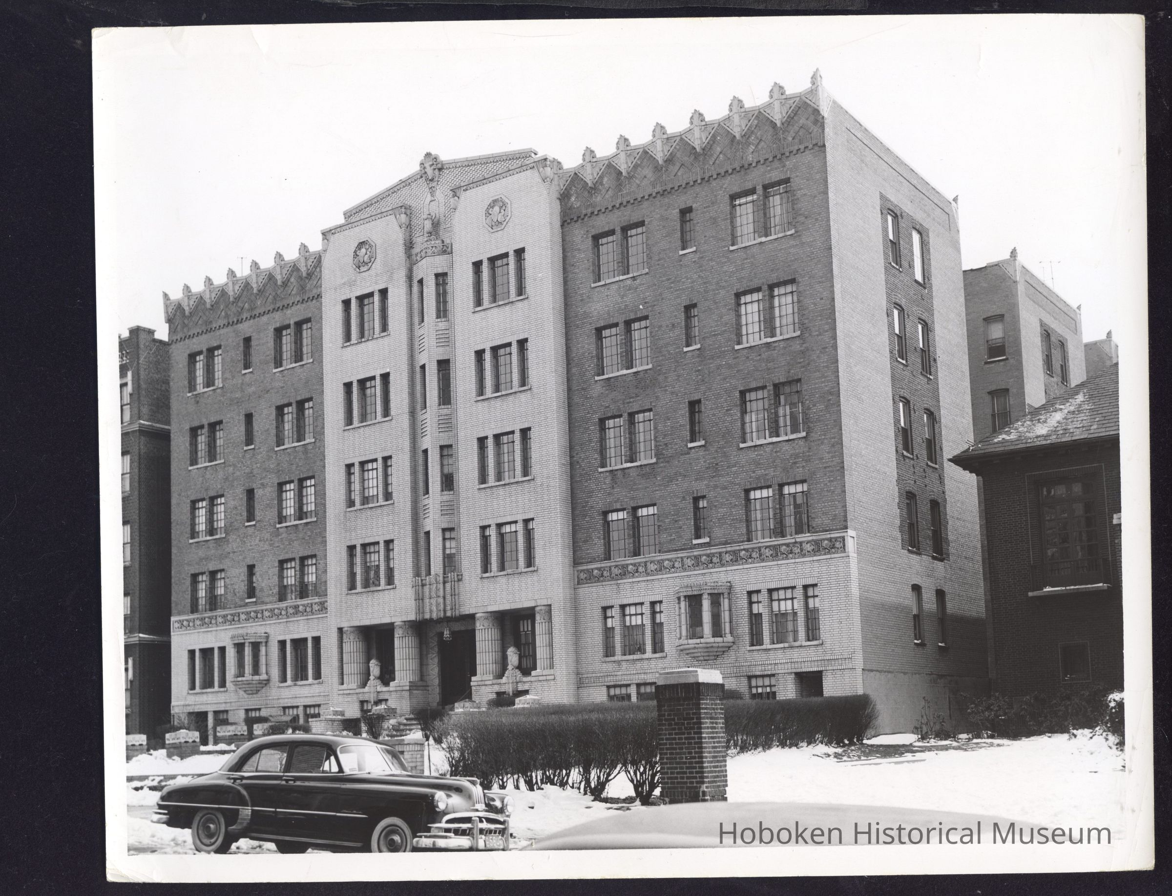 B&W photo of apartment building at 61 Duncan Avenue, Jersey City. picture number 1
