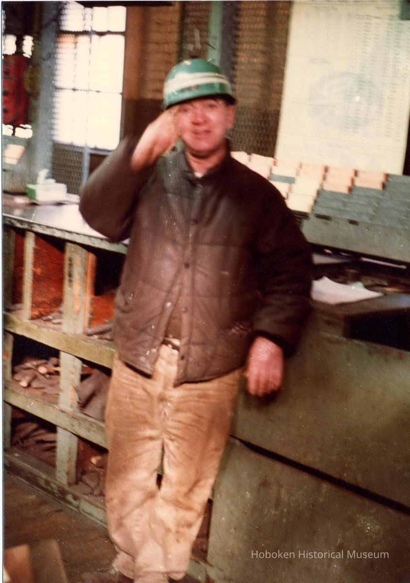 Digital scan of color photo of Bethlehem Steel Hoboken Shipyard, Hoboken, no date, circa 1970-1980. picture number 1