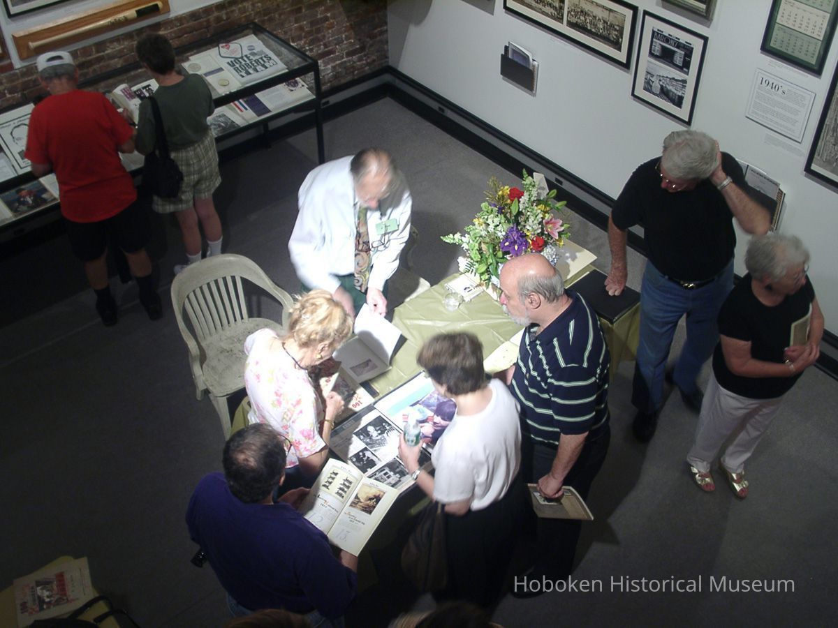 Digital photos, 17, of Jim Hans & guests at book,100 Hoboken Firsts, publication party, HHM, Hoboken, Sept. 2005. picture number 1