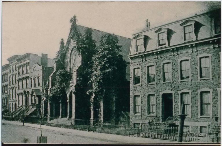 St. Paul's Episcopal Church, Hudson St. 8th & 9th Sts. postcard, copy print