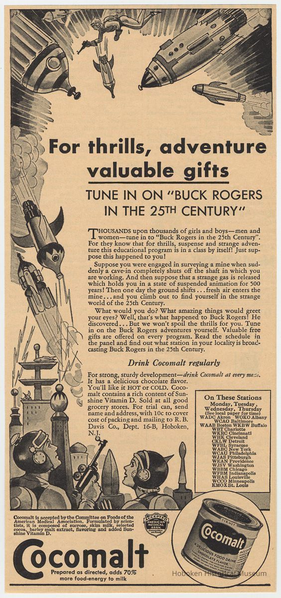 Cocomalt - Buck Rogers premiums; trial (sample) can depicted