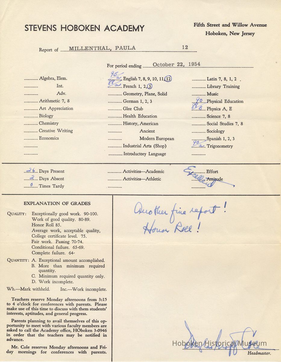 report Oct. 22, 1954