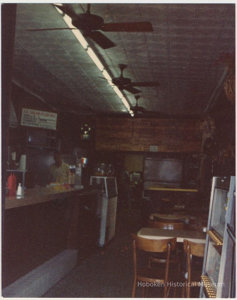 Color photos, 2, of the interior of Biggie's Clam Bar, 318 Madison St., Hoboken, no date, circa 1970-1990. picture number 1