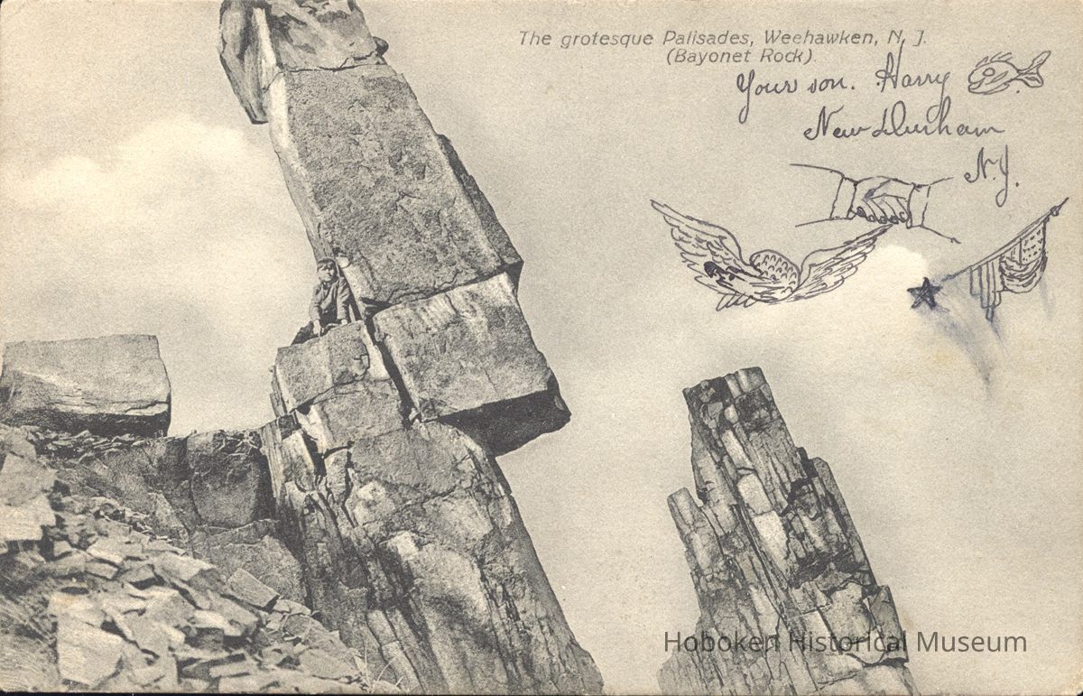 Postcard: Bayonet Rock, Weehawken, NJJ picture number 1