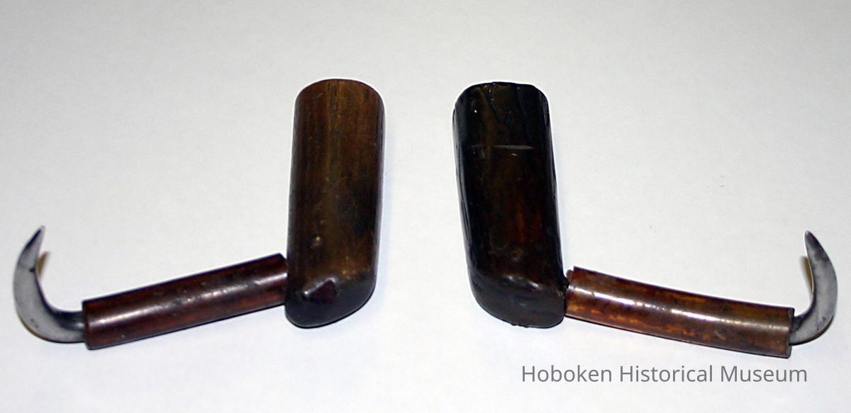 Pair of hand-made longshoreman's cargo hooks belonging to Richard Street. Hoboken, circa 1960's-1970's picture number 1