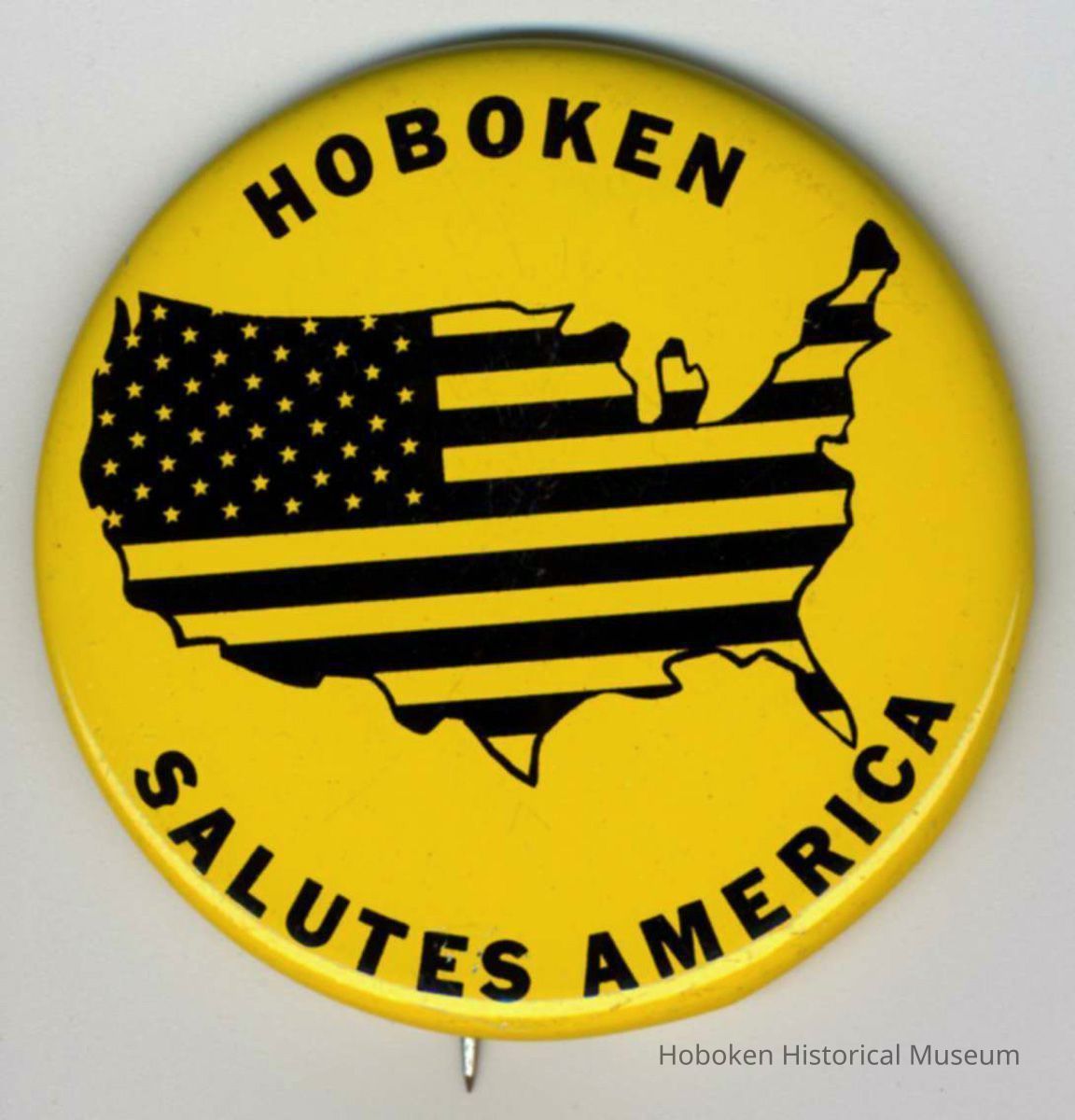 Pin button: Hoboken Salutes America. [Hoboken], no date, (1976). picture number 1