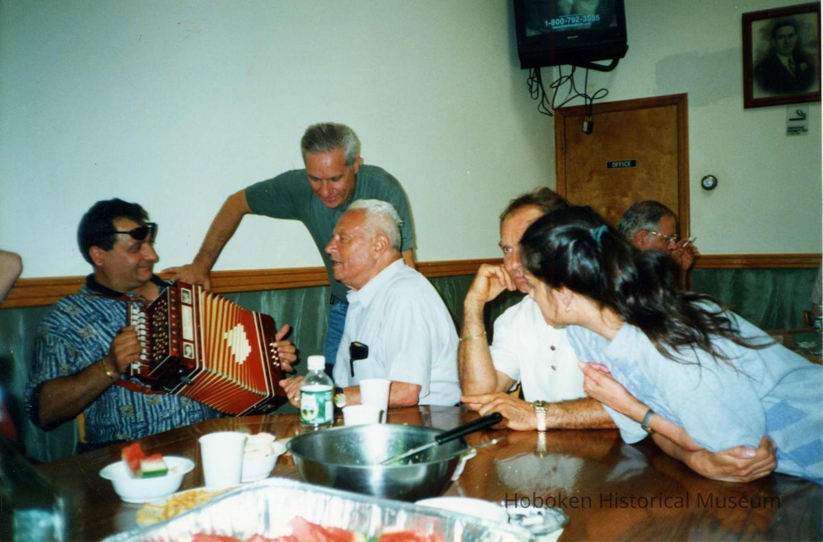 Color photo of the interior of the Monte San Giacomo Democratic Club, Inc. at 531 Adams St., during a Museum visit, Hoboken, July 9, 2000. picture number 1