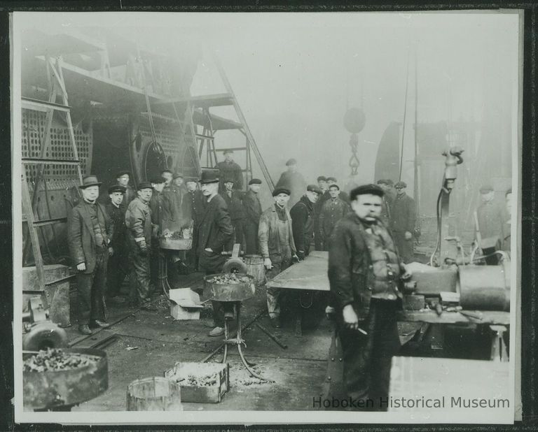 Digital image of photo of W.& A. Fletcher Company workers in shop, Hoboken, no date, ca. 1890-1900. picture number 1