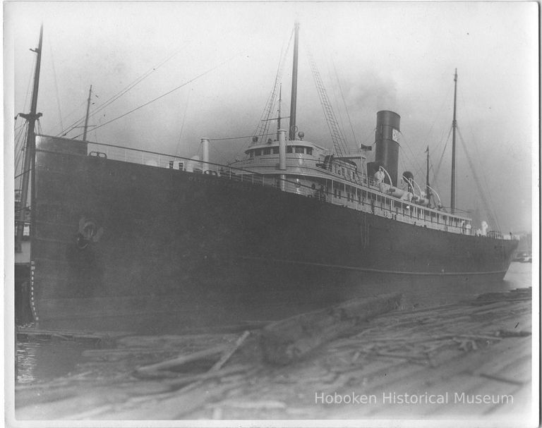 B+W photo of port view of a of the S.S. City of Savannah , Hoboken, no date, ca. 1940. picture number 1