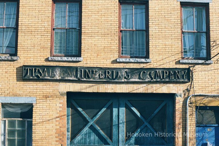 Color photo of wall sign for Tidal Engineering Company, 611 Adams Street, Hoboken, Jan. 3 & 4, 2002. picture number 1