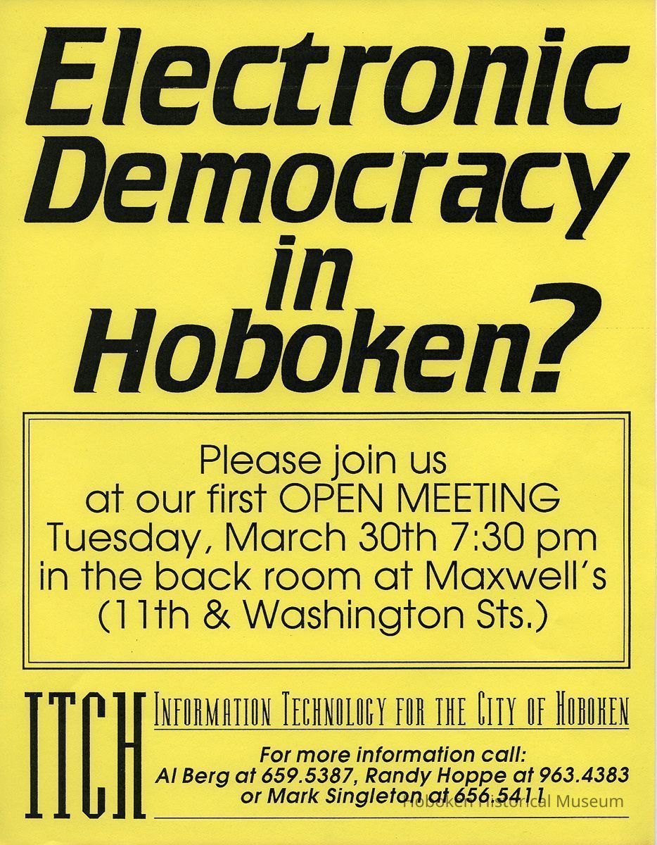 flier for open meeting of ITCH, 1993