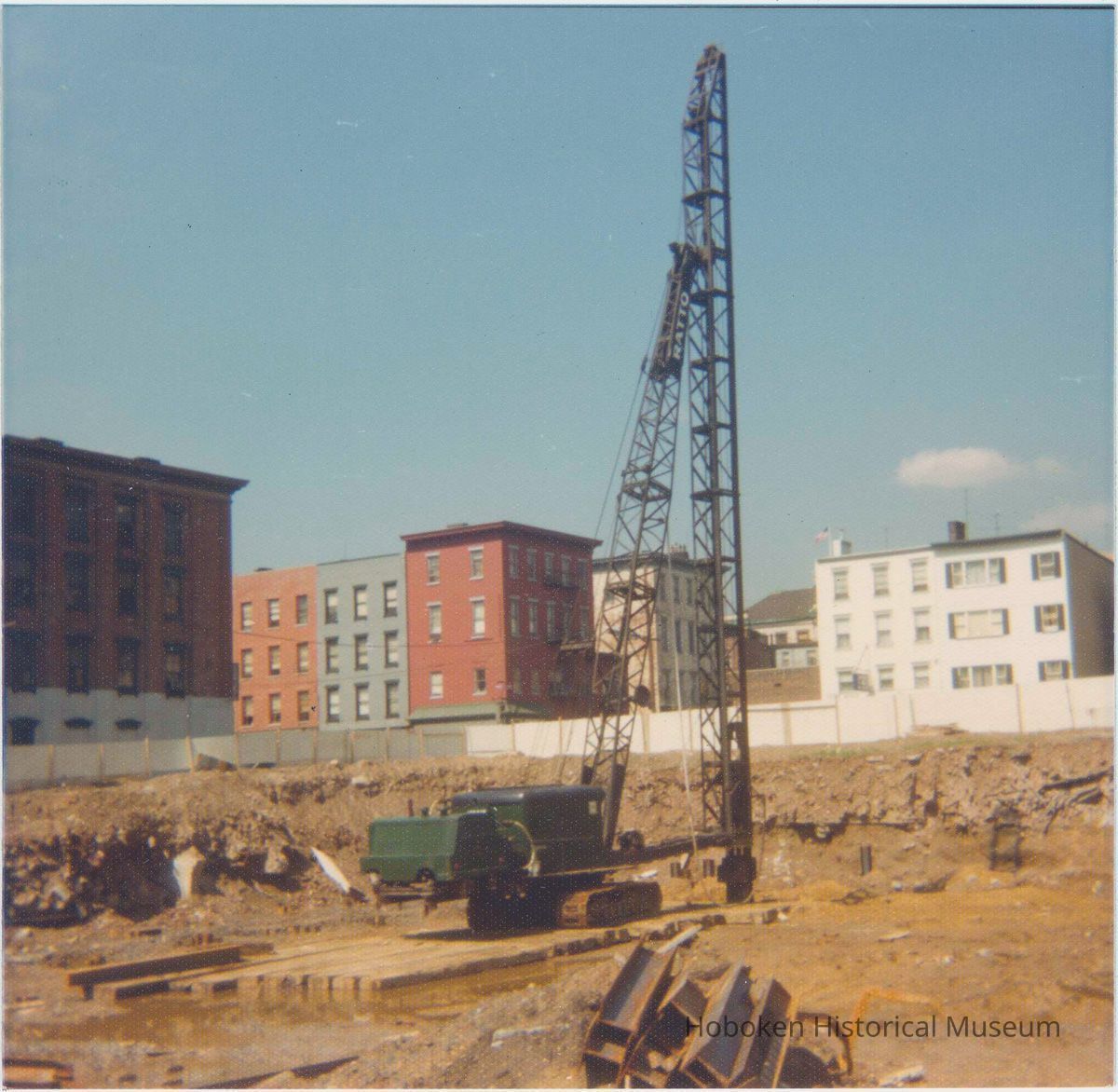 pile driver, construction site of Marineview Towers or parking garages