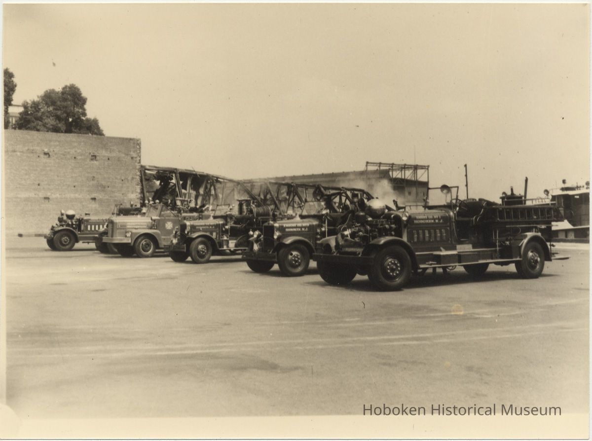fire apparatus lined up for photograph