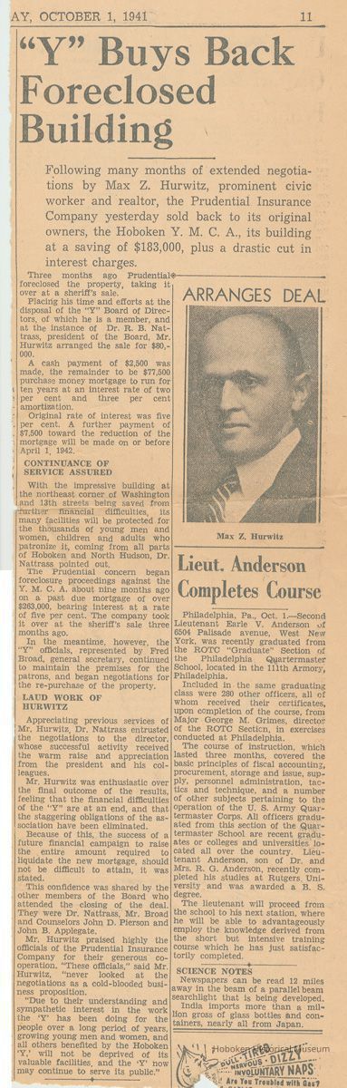 Newspaper clipping: 
