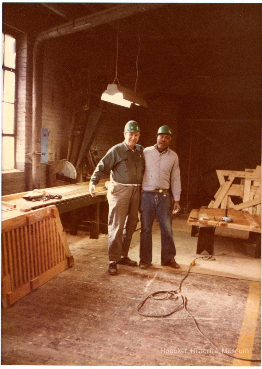 Digital scan of color photo of Bethlehem Steel Hoboken Shipyard, Hoboken, no date, circa 1970-1980. picture number 1