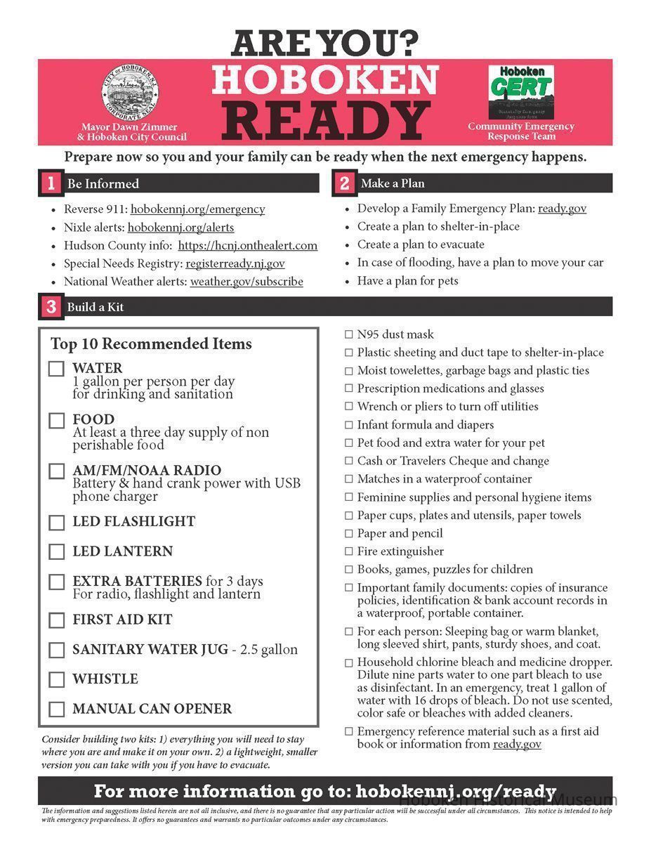 1. Hoboken Ready flier - family, English language