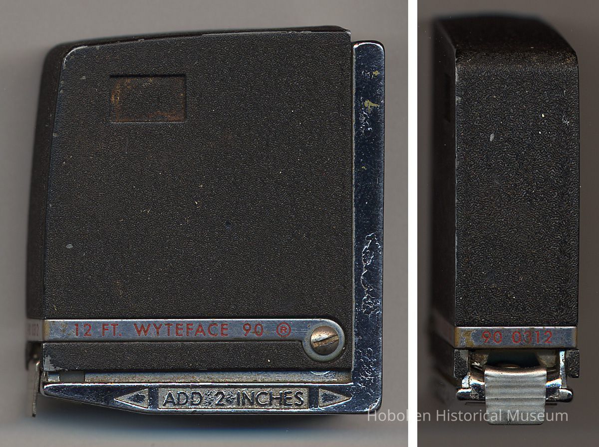 left side view, typical; front view with product number